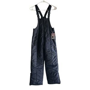 Swiss Alps Black Insulated Snow Bib Jumpsuit Youth Size 12